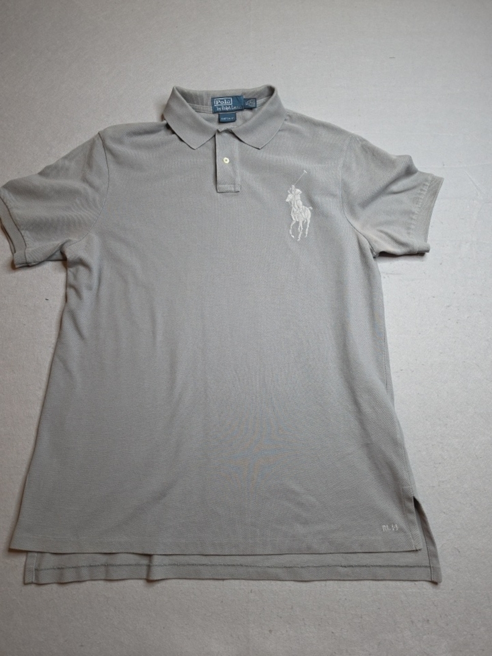 Polo by Ralph Lauren Men's Classic Gray Polo Shirt Grey Pony Big Pony XL - Picture 5 of 8